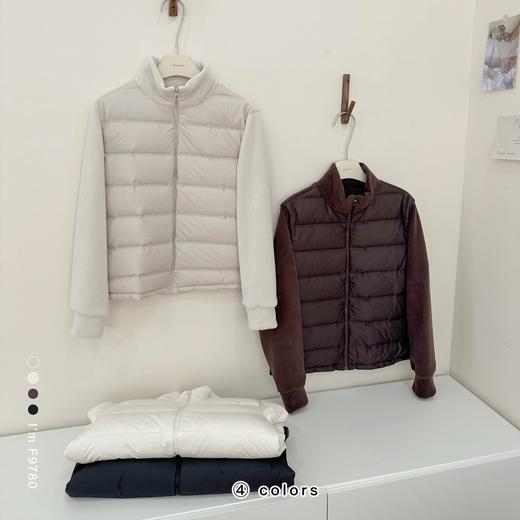 老米优品🎈3-5天《 新国标90白鸭绒 ☀ 摇粒绒拼接小轻绒保暖羽绒外套》柔暖亲肤，防风暖护，炒好穿搭的羽绒服~WT251110A 商品图1