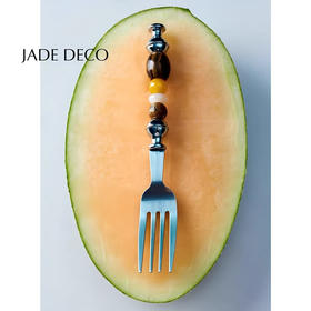 Jadeco/天然石串珠餐叉