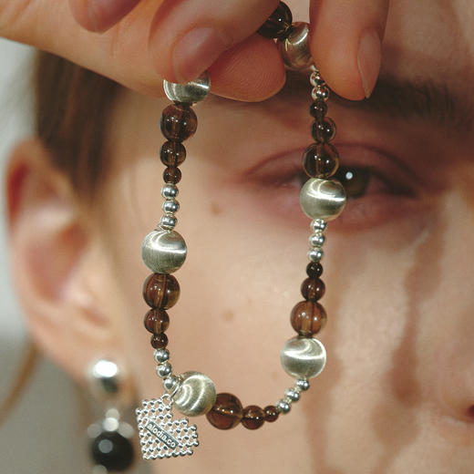 【秋冬新款】alodia.co 品牌直发 茶趣琥珀琉光茶晶手链 可露丽棕猫眼珠设计款925银礼物小众弹力绳 商品图6