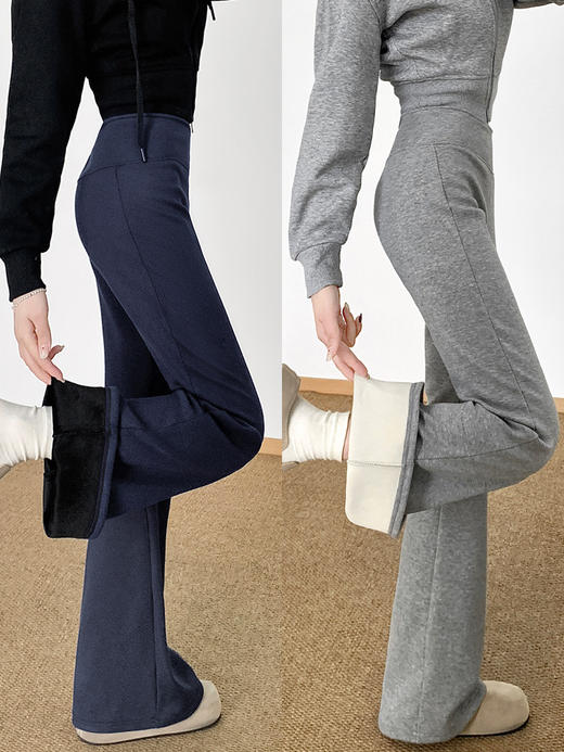 现货【YW】无忧购美式加绒喇叭裤女高腰垂感显瘦休闲瑜伽运动裤 H-1929/H-2032（截单后3-5天发货） 商品图2