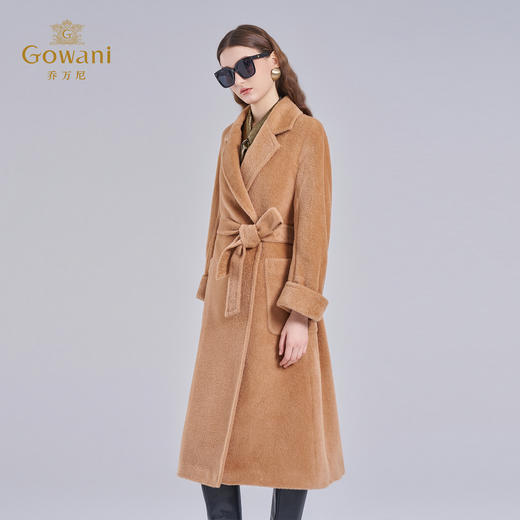 乔万尼羊毛大衣外套女秋冬高级感羊驼毛浴袍款ET4A860 商品图1