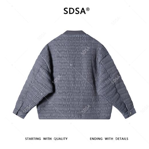 23886SDSA秋冬新款痞帅男装潮牌纯色肌理感设计拉链棒球领鹅绒服百搭 商品图5