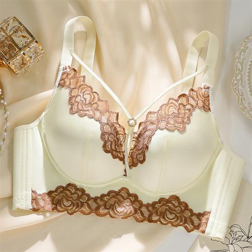 高奢缎面蕾丝调整型内衣 大胸显小聚拢提拉上托 295# 商品图13