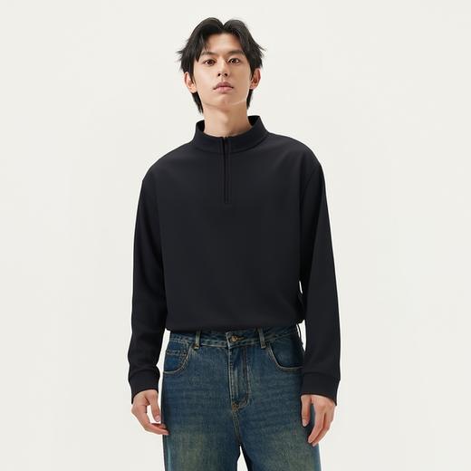 gxg.jeans男装 多色基础打底宽松半开襟长袖T恤男士 25年秋热卖 商品图2