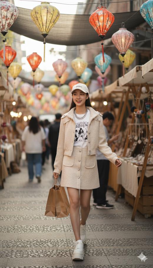 CN单排扣双口袋半裙 商品图1