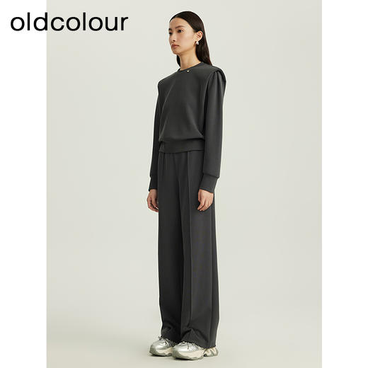oldcolour秋季新品纯色韩版时尚简约气质百搭宽松女套装Q321403A1 商品图2