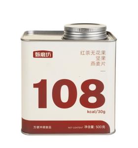 【甄磨坊食品】坚果燕麦片红茶无花果口味500g*1
