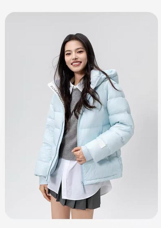 绒子含量90%【ROBINHOOD/罗宾汉】2025经典新款优质白鸭绒男女同款金标短款羽绒服-喜出 商品图1