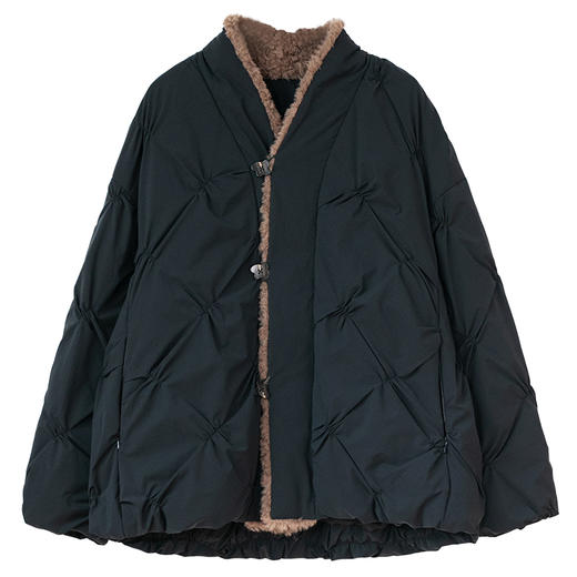 牧衣游原创 进口防水抗污95高蓬松红嘴雁绒短羽绒服保暖蓬松 纫冬 商品图1