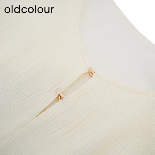 oldcolour欧珂春季商场同款休闲圆领纯色中袖连衣裙女Q131018A1 商品图2