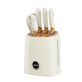 【新品上新】中国OOU鹿系列抗菌6件套DJ0089 （奶白色）厨房刀具