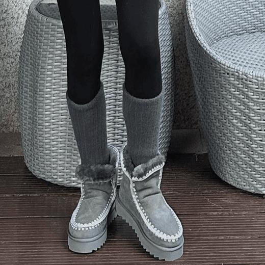 【梅花出品】帕奢利/LAMY爱斯基摩羊皮毛一体经典雪地靴高帮HZ0038P 商品图3