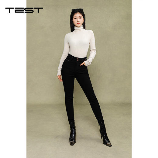 冬上新时尚修身显腿百搭铅笔牛仔裤3254054 商品图4