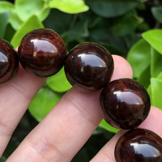 【青山特惠】1.8*13颗海南黄花梨紫油梨满纹老料文玩手串h108 商品图1