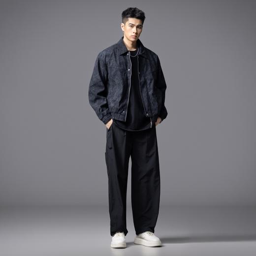 品立PINLI品立2025冬季新款男加绒加厚宽松翻领落肩梭织茄克外套GD253104193 商品图4