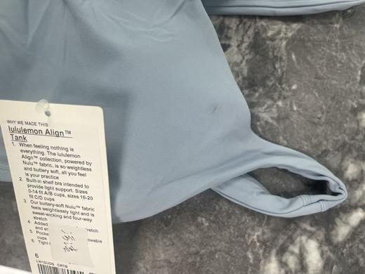 瑕疵lululemon/露露乐檬 Align 女士A/B吸汗微弹紧身瑜伽运动胸衣 商品图2