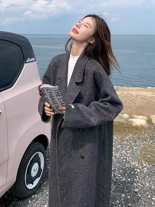 【轻奢双面尼】2525（澳洲羊毛➕羊驼绒）韩系宽松双面尼四粒扣双面尼外套-喜出 商品图1