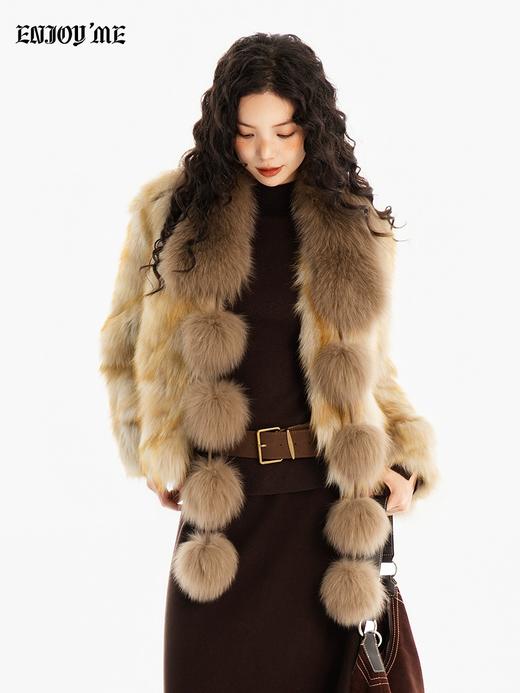 【门店同款】ENJOY冬季“游牧漫寻”弥漫琥珀皮草外套 167844205 商品图2