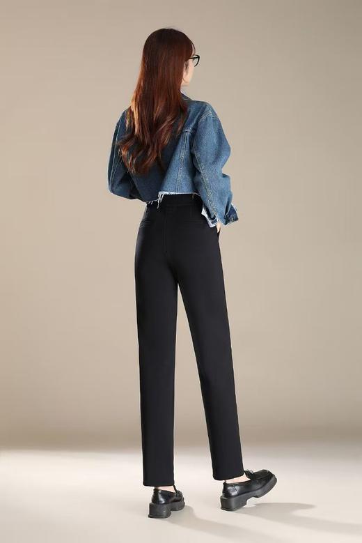 LS竹纤维女士时尚加绒直筒裤8313 商品图2