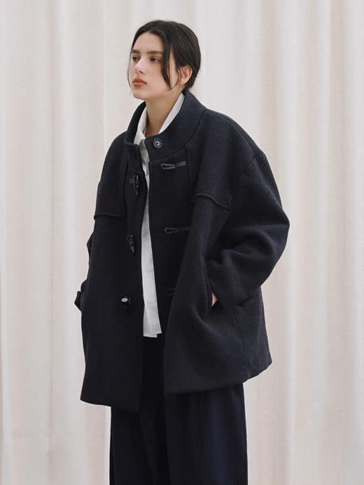 LIVINGTOWN/LT羊毛牛角扣短外套 商品图3