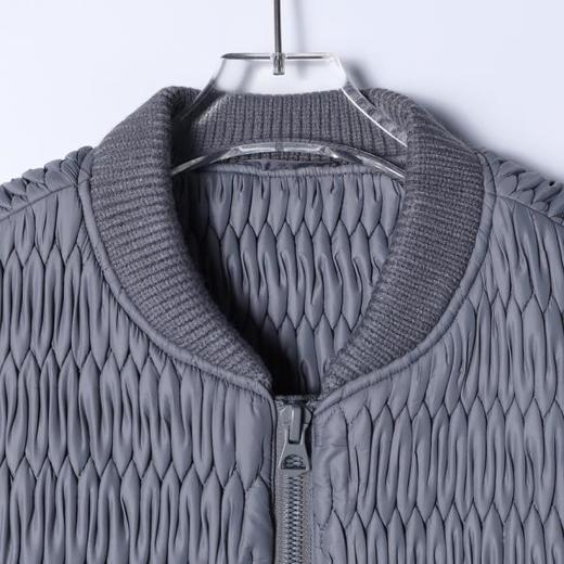 23886SDSA秋冬新款痞帅男装潮牌纯色肌理感设计拉链棒球领鹅绒服百搭 商品图2