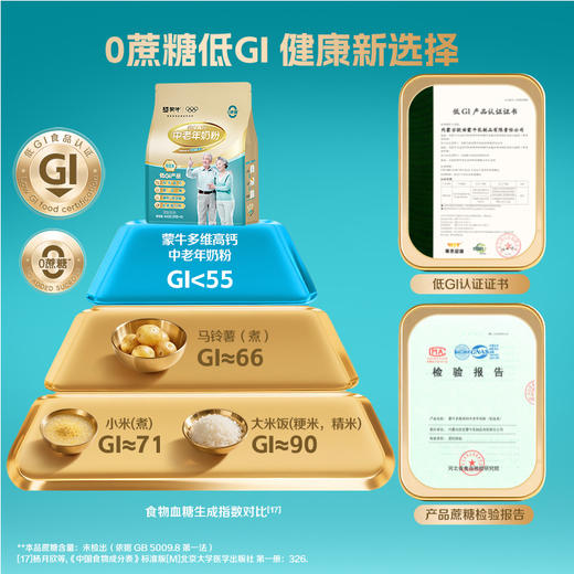 蒙牛多维高钙中老年奶粉（铂金装）400g 商品图6