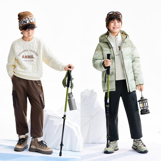 【实体店同款】男童全腰针织棉裤冬季新款安奈儿童装AB546050 商品图3