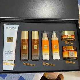 日化一欧莱雅花蜜洁霜套装 125ml洁面+65ml水2个+50ml乳液2个+60ml面霜+30ml面霜