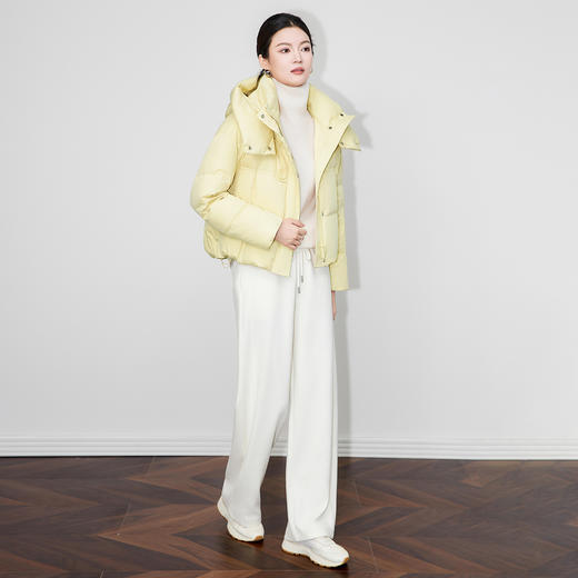 「高货wl」全新升级【铂金会员514/天猫699/差价185】(62923)洛诗琳90白鸭绒短款羽绒服2025秋冬保暖连帽加厚面包服 商品图0