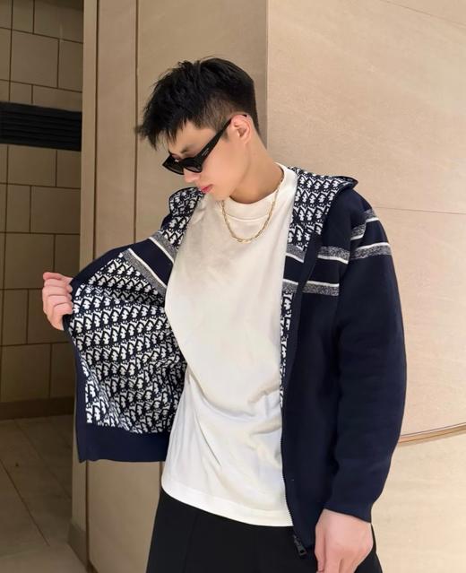 中性款双面穿提花毛衣外套la010 商品图5