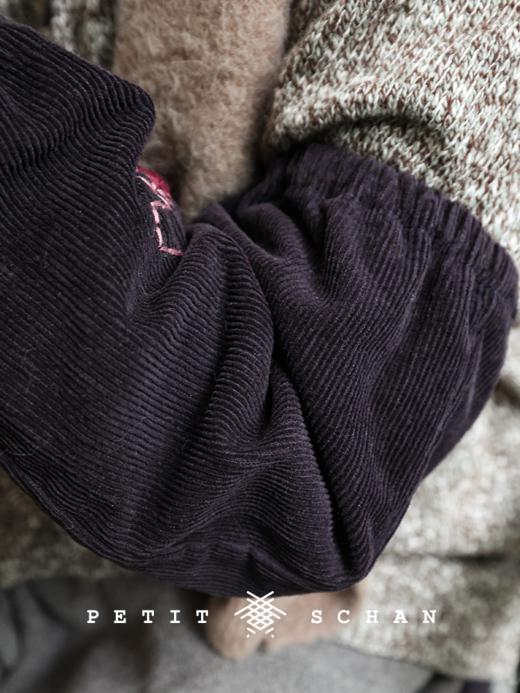 【20天左右发货-单笔实付满1680赠188，和田玉系列除外，无需加购和拍下】PETIT SCHAN小闪 好好干活儿 棉麻灯芯绒刺绣袖套 商品图1