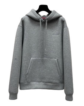 中性款刺绣空气棉连帽卫衣hu012