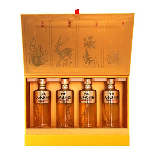 【滋补好酒】文曲人参鹿血 酱香型白酒 53度 500ml*4礼盒装 商品图2