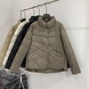 丁摩 短款轻薄羽绒服女宽松立领外套 商品缩略图4
