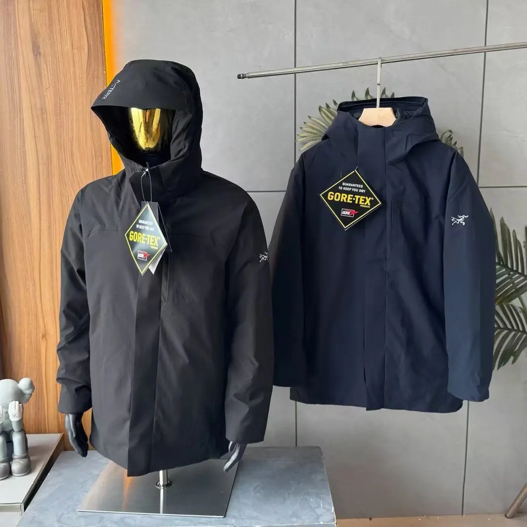 男款连帽羽绒服防风防水保暖派克大衣