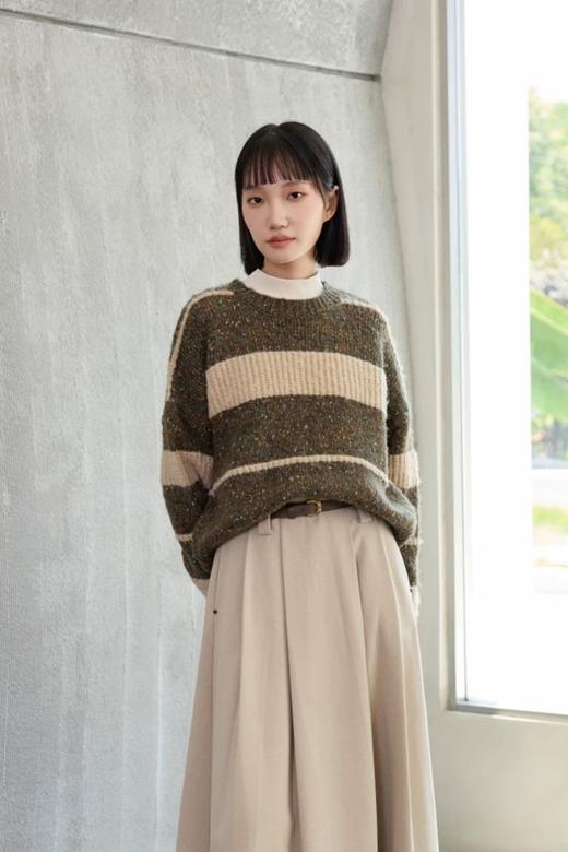 LNNNS 休闲舒适拼色条纹毛衣 21143 商品图0