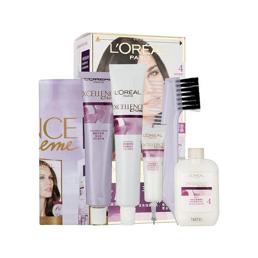 欧莱雅卓韵霜特润双膏染发霜4#自然棕色 商品图0