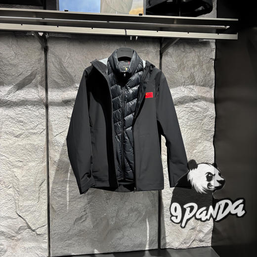 安踏冠军2025冬装新款男士两件套羽绒内胆防泼水外套152540622 商品图0