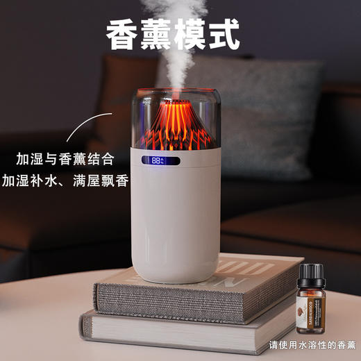【限时抢！拍下送香薰1瓶！】新款火山氛围  七彩火山加湿器 办公家用小型补水香薰机  usb充电数显车载加湿 商品图3