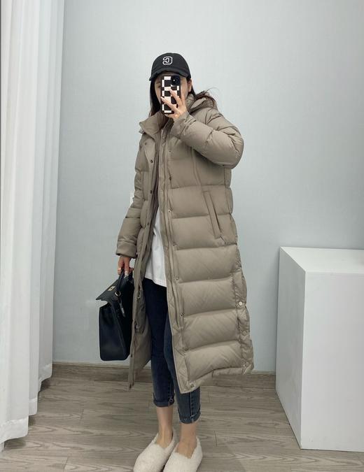 轻奢泡芙！2025年新款90白鹅绒蓬松保暖厚实连帽中长款面包女羽绒服冬！ 商品图1