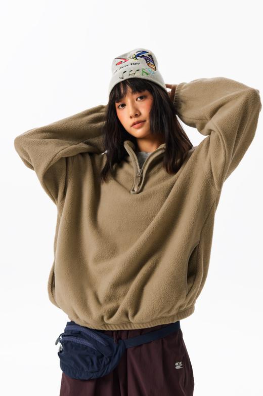 CryingCenter立领摇粒绒宽松户外重磅抓绒套头卫衣男女款哭喊中心 商品图3