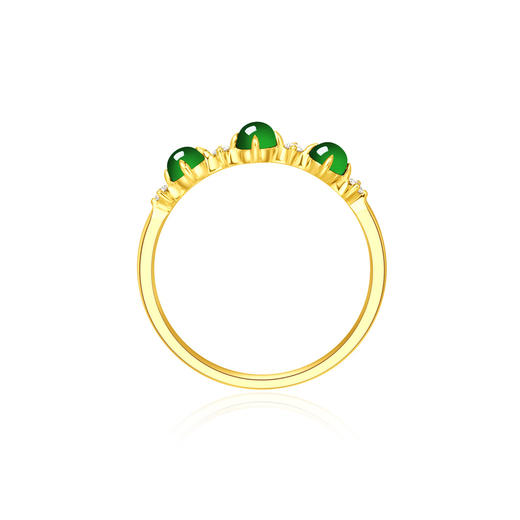 K65576-A-X017K00211424 周大福CHOW TAI FOOK 翡鸿萃绿系列 18K金翡翠戒指K65576 商品图2