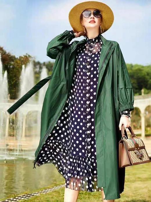 「断码清仓」春秋季宽松大摆型中长款风衣L码ZFYY007 商品图1