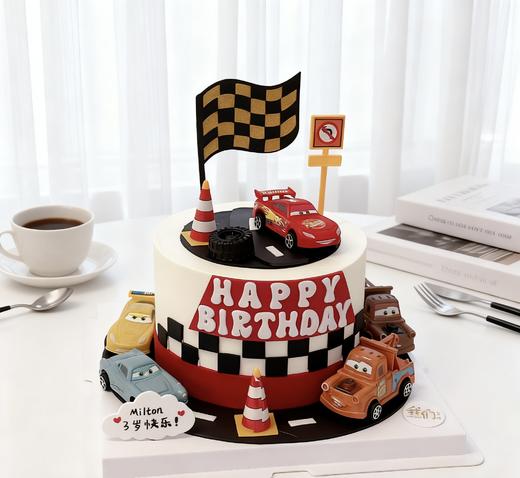 汽车总动员赛车卡通蛋糕-低糖处理无添加 商品图2