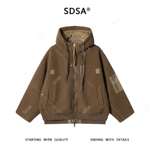 23768SDSA男士秋冬新款痞帅男装简约拼接拉链立领连帽鹅绒服假两件宽松 商品图1