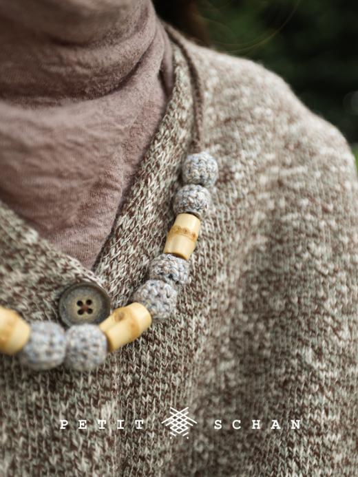 2500积分兑换 PETIT SCHAN小闪 绕指柔 美丽诺羊毛长绒棉手编项链 商品图1