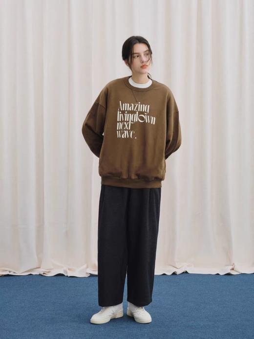 LIVINGTOWN/LT醋酸羊毛重磅阔腿弯刀裤 商品图3