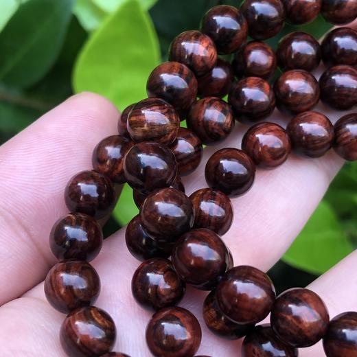 【青山特惠】0.8*108颗海南黄花梨紫油梨满纹老料文玩手串h112 商品图1