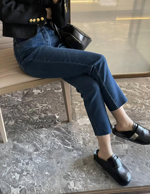 Celine 25秋冬磨毛加厚直筒牛仔裤8110801 商品图1