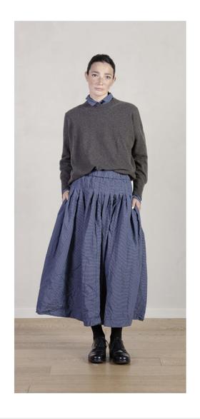 Bergfabel蓝格纹半裙